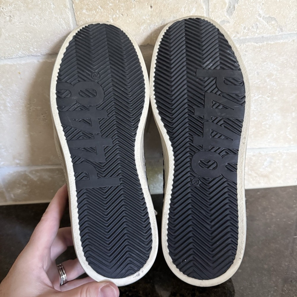 Revolve P448 John Calf Hair Spotted Cowiena Sneaker Black White EU 39 US 8.5 9 - Picture 11 of 14